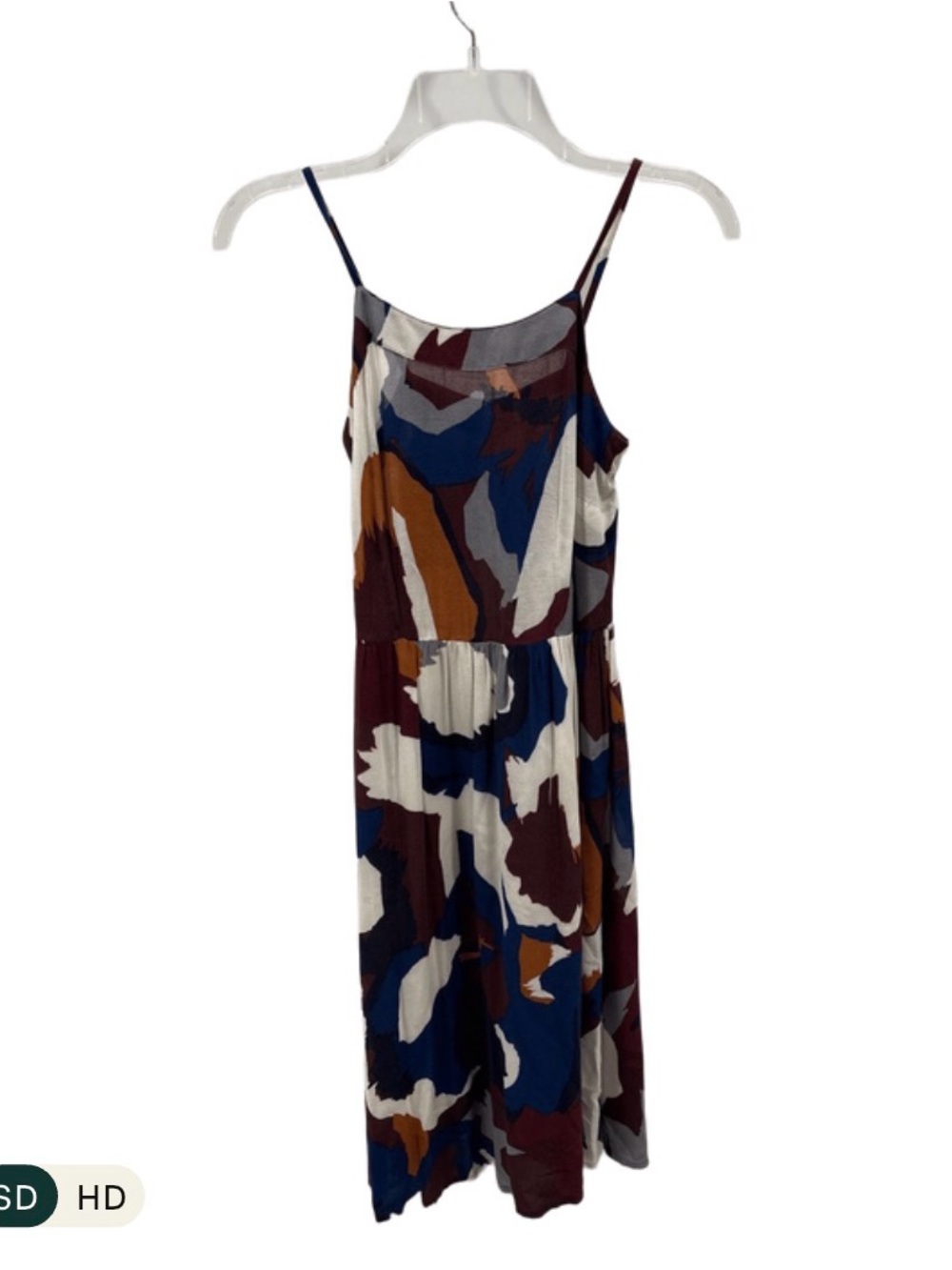 🌟 LOFT Abstract Print Slip Dress | Size 00P | Lined - Picture 2 of 4